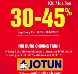 Chương Trình Khuyến Mãi Sơn Jotun Trong Tháng 10